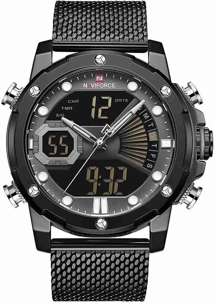 NAVIFORCE NF9172 BK NF9172 Analog Digital Watch For Men Buy
