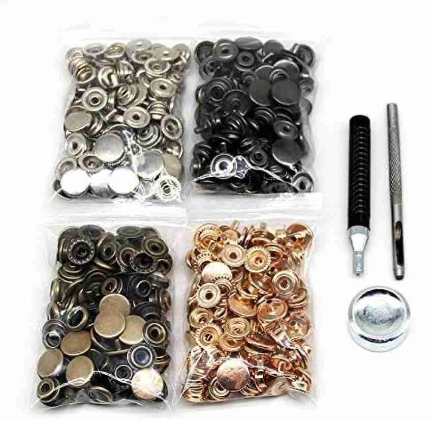  12 Sets Snap Fastener Kit, Press Studs Snap Fasteners