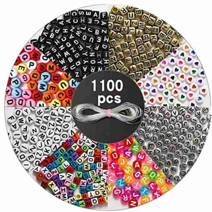 Yinkin 1000 Pieces Round Acrylic Letter Number Beads India