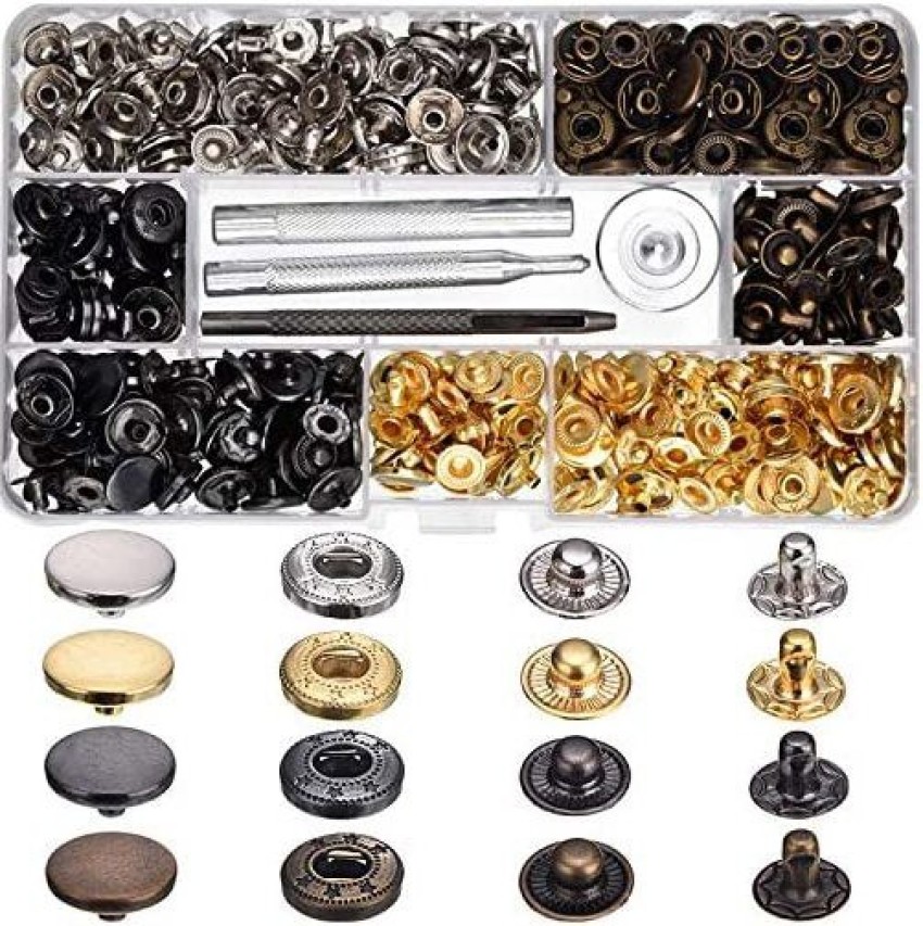 Snap Fastener Kit,Metal Snaps Buttons with Fixing India