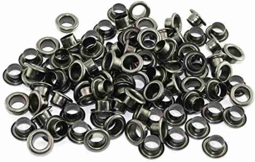 Unique Bargains 200set Grommets Kit Metal Eyelets 4mm 0.16 Grommet for Shoes Clothes, White