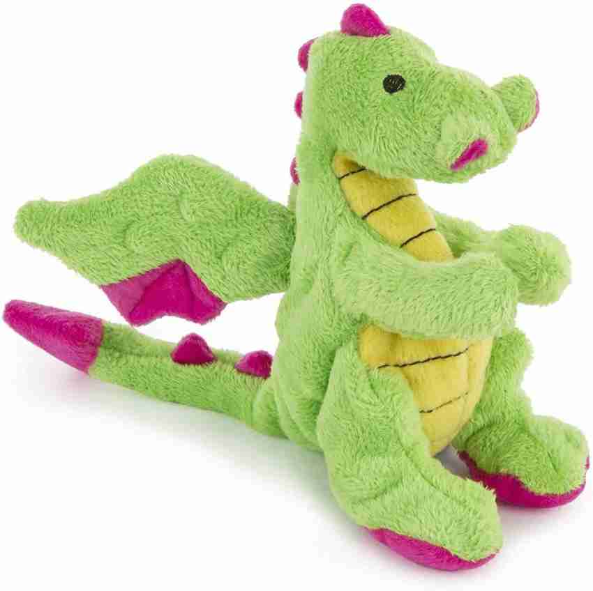 goDog Dinos Spike with Chew Guard Technology Squeaker Plush Dog