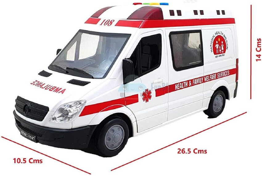 FunBlast Ambulance Toy for kids with Light & Siren Sound Effects