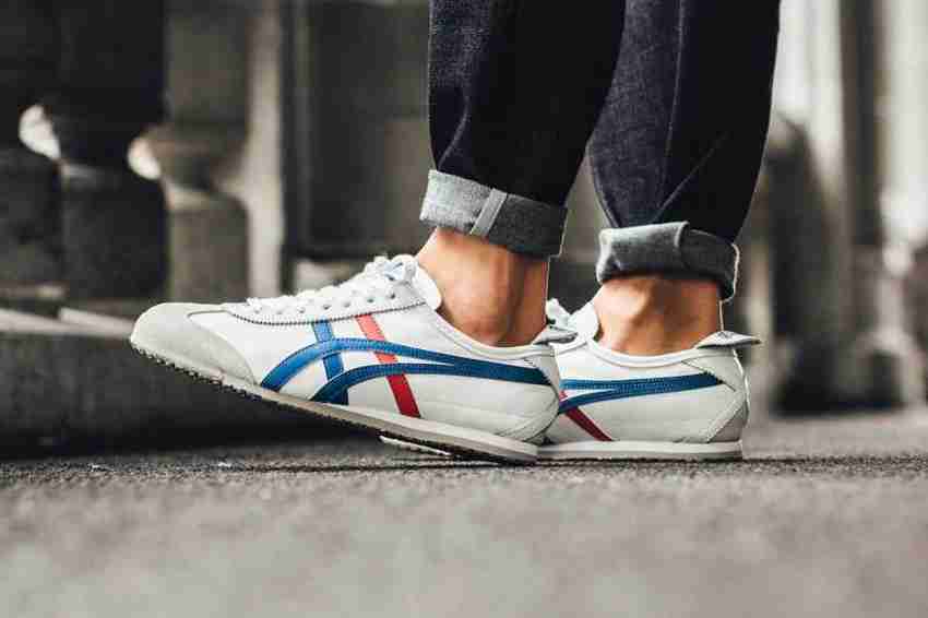Adibon onitsuka tiger mexico 66 White Blue Walking Shoes For Men