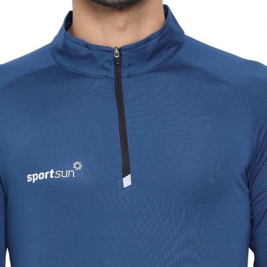 Sport Sun Solid Men Round Neck Blue T-Shirt - Buy Sport Sun Solid Men Round  Neck Blue T-Shirt Online at Best Prices in India