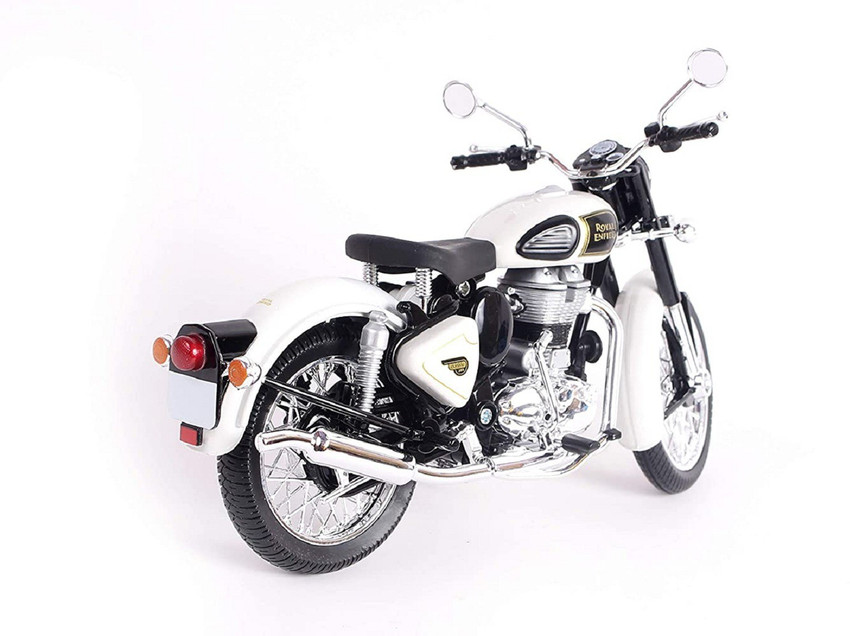 White colour bullet outlet bike