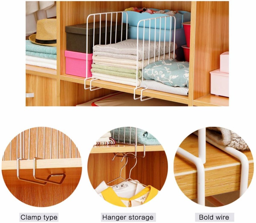 8 Pcs Shelf Dividers Closet Shelf Dividers Closet Wire Shelf Dividers Wire  Closet Shelf Dividers Separator Steel Organizers Closet Organizer In