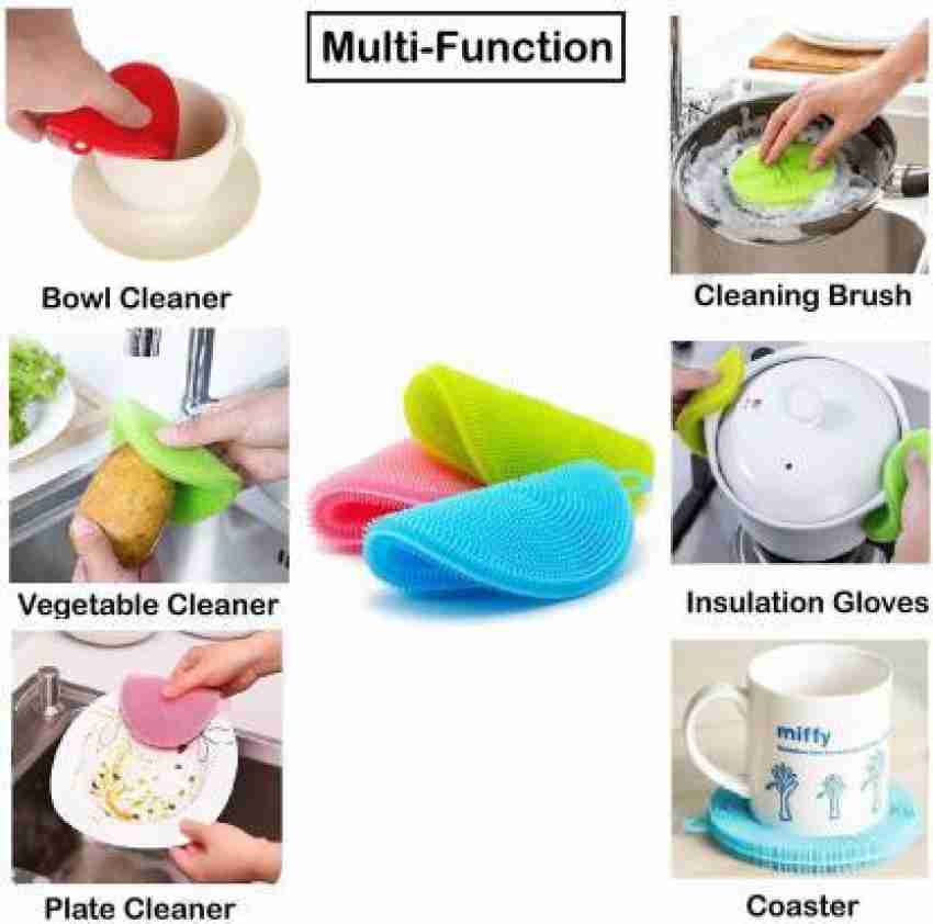 Silicone Dishwash Brush Dish Bowl Cleaning Brush Multifunction