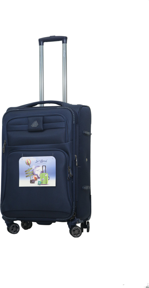 EUROLARK INTERNATIONAL Luggage Trolley Suitcase for Travelling Check in Suitcase 4 Wheels 28 inch Navy Blue Price in India Flipkart