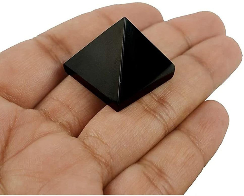 DEVAMA THE DIVINE Black Agate Pyramid for Reiki Healing Grid and