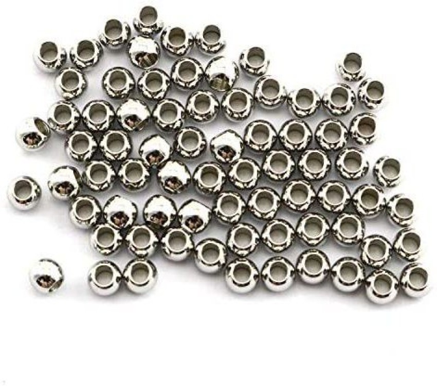  1200 Pieces Round Beaded Spacer Beads Seamless Smooth