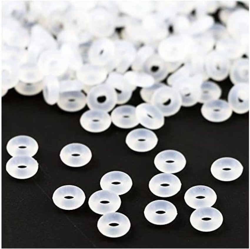 Tkonline 500 Pieces Clear Silicone Rubber Stoppers Antiskid Locating Ring  for Spacer Beads Bracelet Necklace DIY Jewelry Making A - 500 Pieces Clear  Silicone Rubber Stoppers Antiskid Locating Ring for Spacer Beads