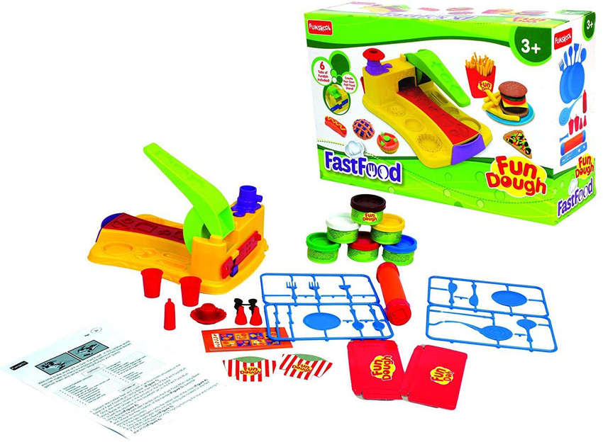 FUNSKOOL FUN DOUGH FAST FOOD CREATIVE EDUCATIONAL CLAY GREAT GIFT FOR KIDS