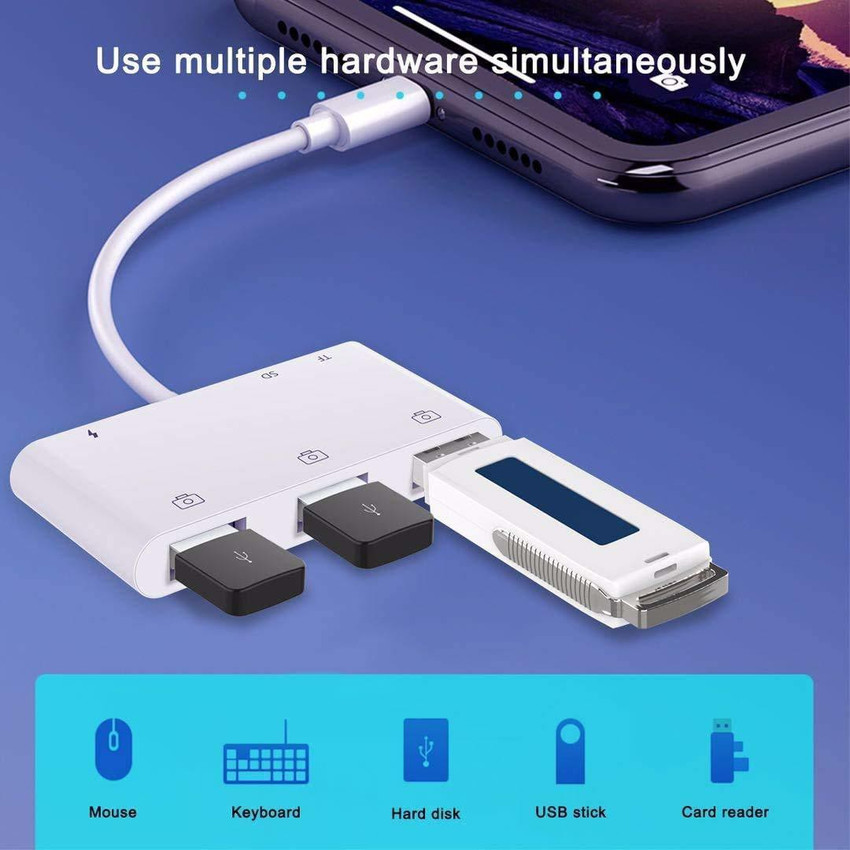Lightning to store usb hub