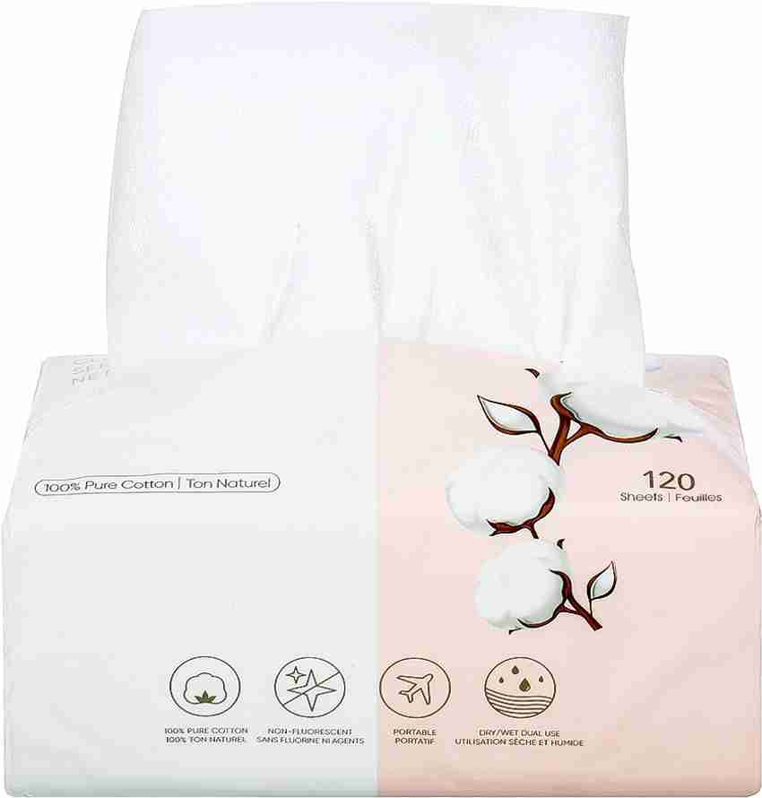 MINISO Face Towel 100 Cotton Facial Tissue Dry Wipes for Sensitive Skin 120 Sheets Price in India Buy MINISO Face Towel 100 Cotton Facial Tissue Dry Wipes for Sensitive Skin 120