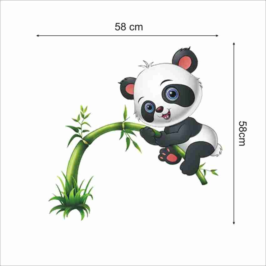 2 Pcs Panda Wallpaper Sticker Pvc Baby Vinyl Art Removable Decals