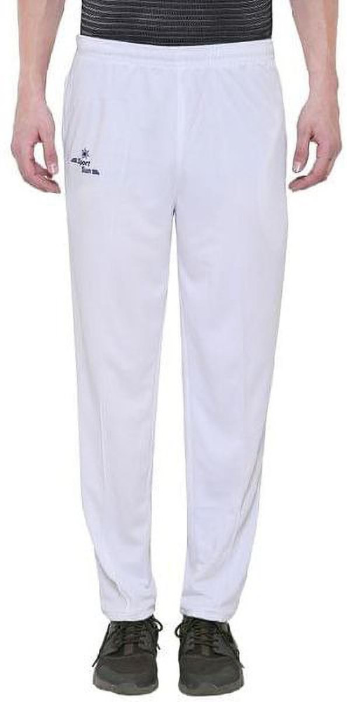 White sports track pants 2025