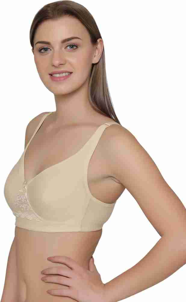 Clovia Womens Cotton Rich Padded Non-Wired Push-Up Multiway T-Shirt Bra  (BR1394P24_Beige_32C) at  Women's Clothing store