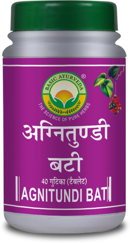 Basic Ayurveda Agnivardhak Bati 40 Tablet | Helps cure indigestion | I