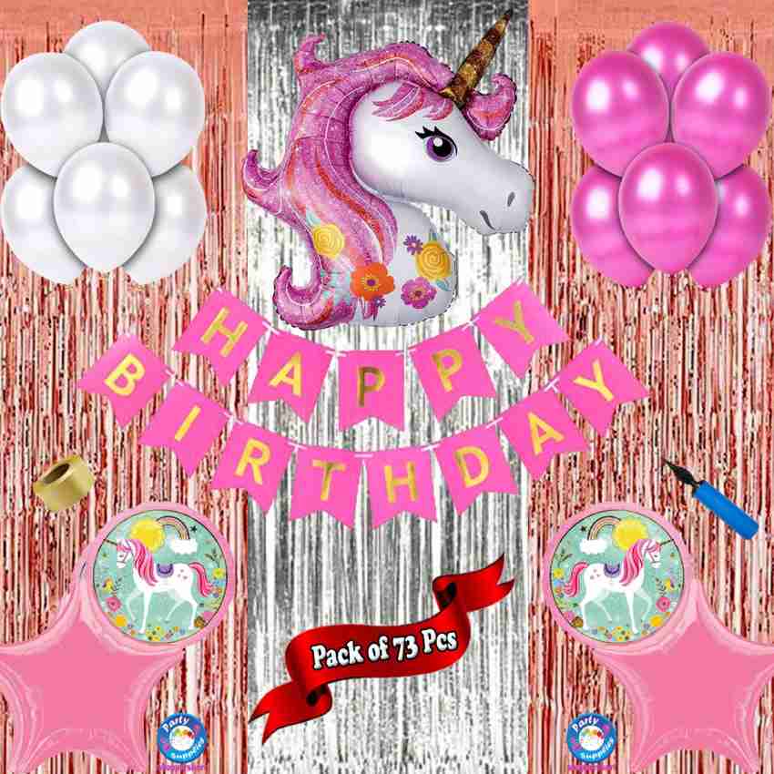Unicorn Birthday Backdrop - Rainbow Unicorn Party Decorations for Girls 73