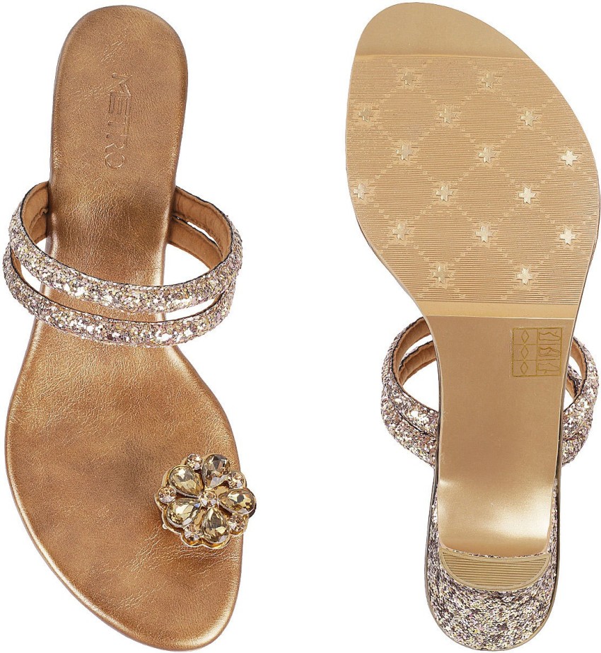 METRO Women Gold Sandals Buy METRO Women Gold Sandals Online at