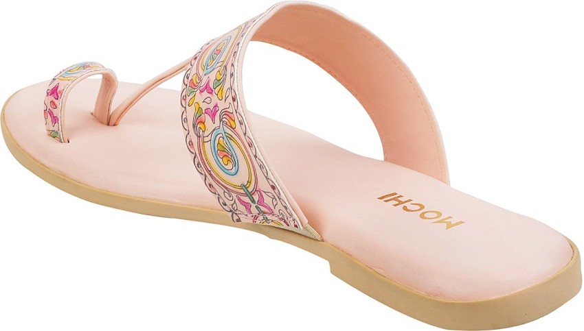 Buy Pink Flat Sandals for Women by Mochi Online