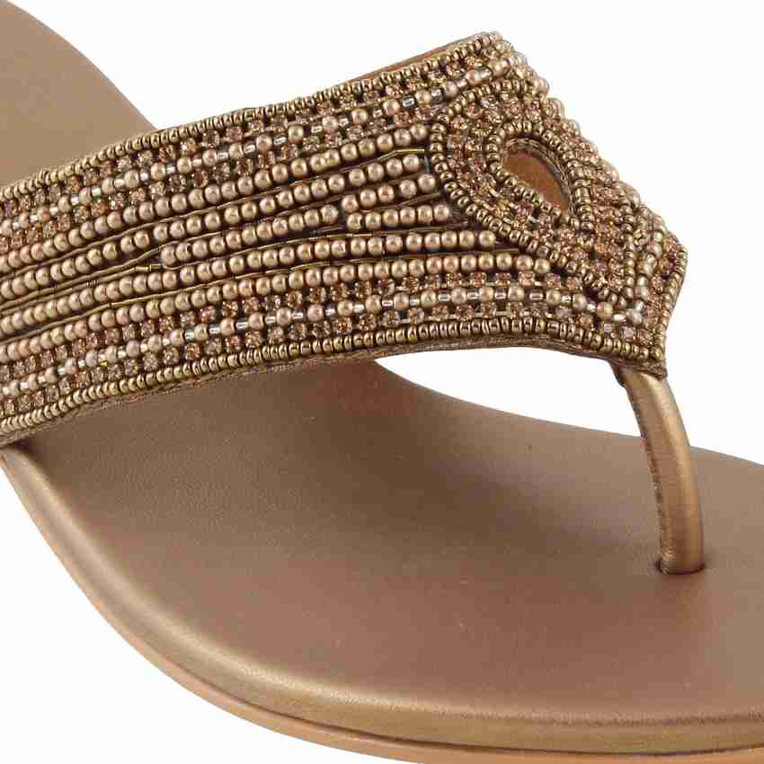 Mochi golden online sandals