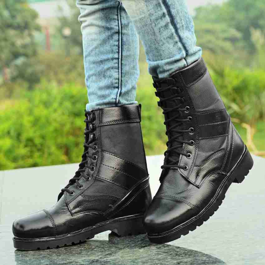 Black shop combat shoes