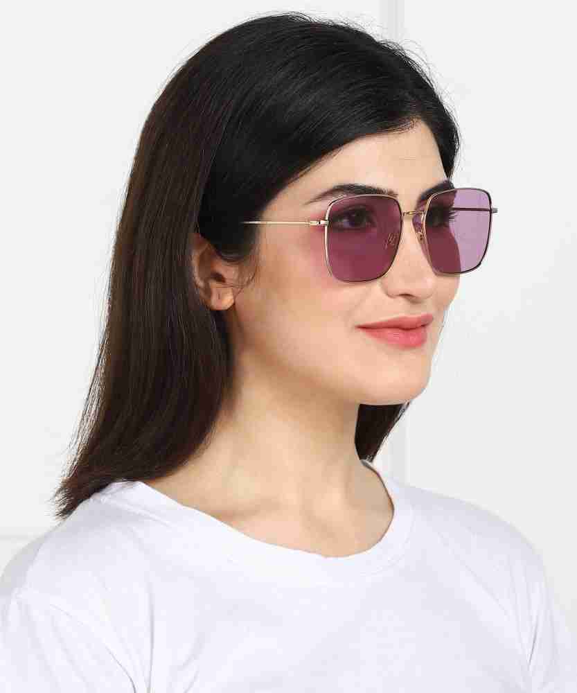 FIZAN Sunglasses FZ-X-1016-C1 54mm Large Retro Square,Over-sized  Black,Clear,Silver Women Sunglasses