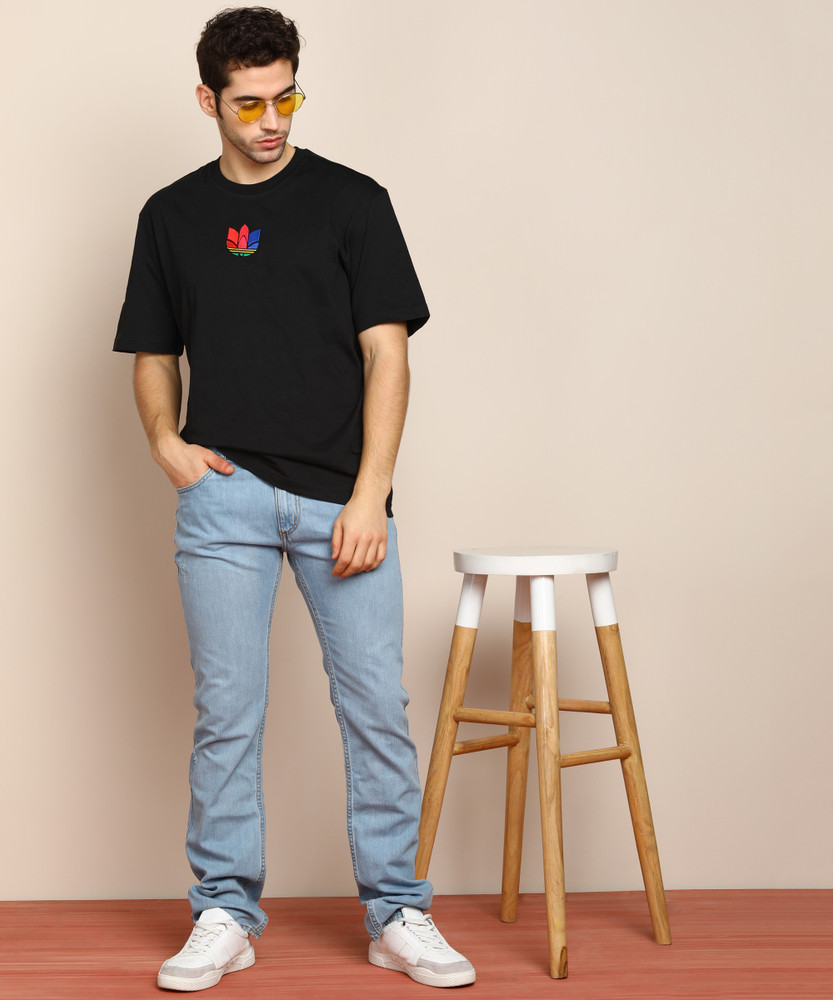ADIDAS ORIGINALS Solid Men Round Neck Black T-Shirt - Buy ADIDAS ORIGINALS  Solid Men Round Neck Black T-Shirt Online at Best Prices in India |  Flipkart.com
