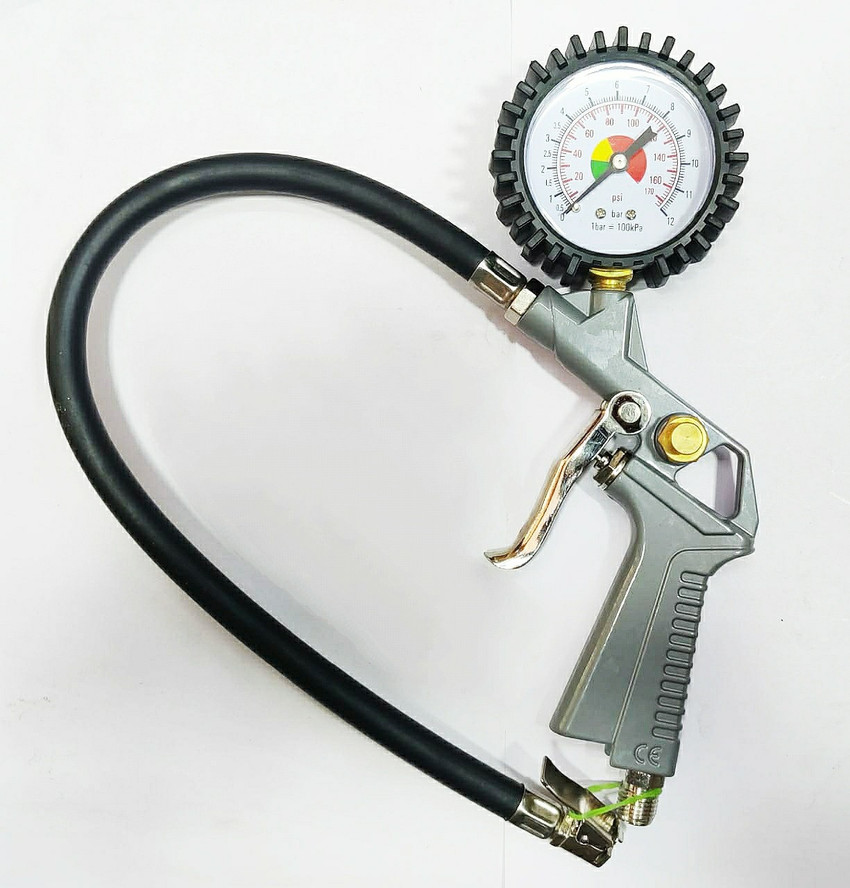 Air tyre inflator 2025 with pressure gauge