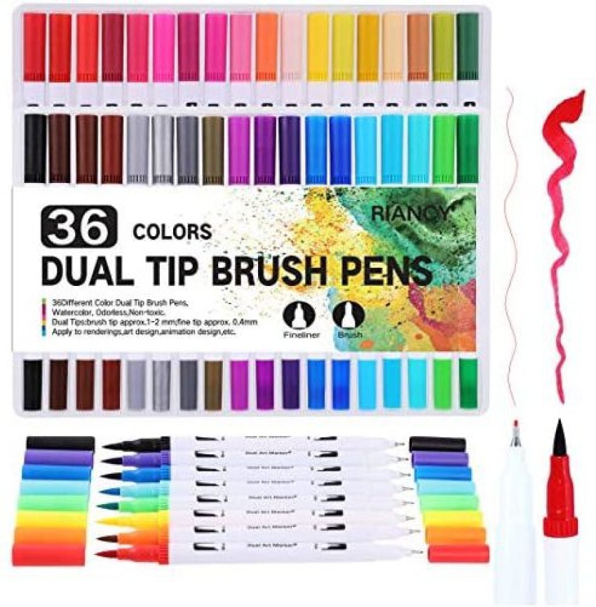 https://rukminim2.flixcart.com/image/850/1000/khavrm80/art-craft-kit/3/j/r/36-dual-tip-brush-pens-with-0-4-fine-tip-markersdouble-colo-pens-original-imafxbqzmysygesz.jpeg?q=90