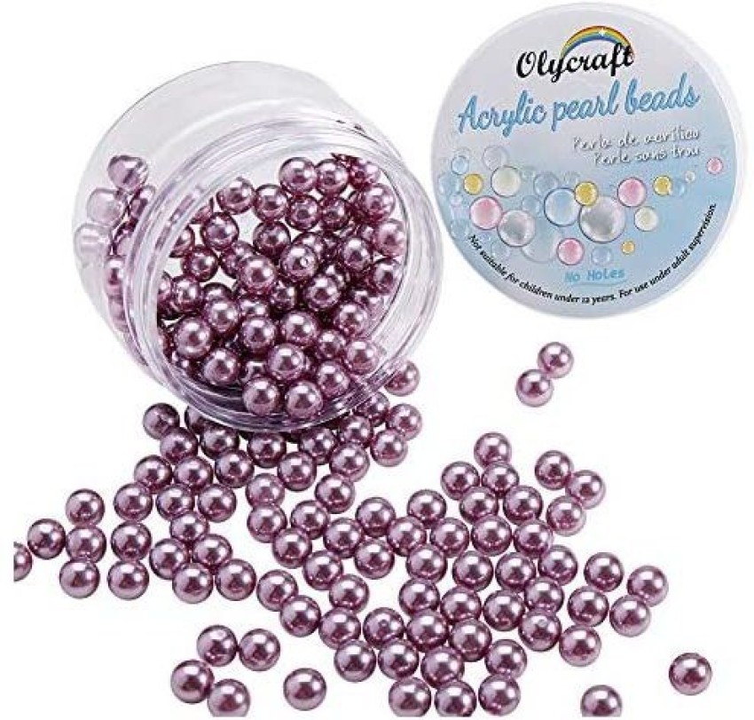 Glass Pearl Beads for Jewelry Making, Faux Pearls for Crafts with Hole Assortment Kit Bulk Pack by Mandala Crafts - 10 Assorted Color Combo 1 / 8mm