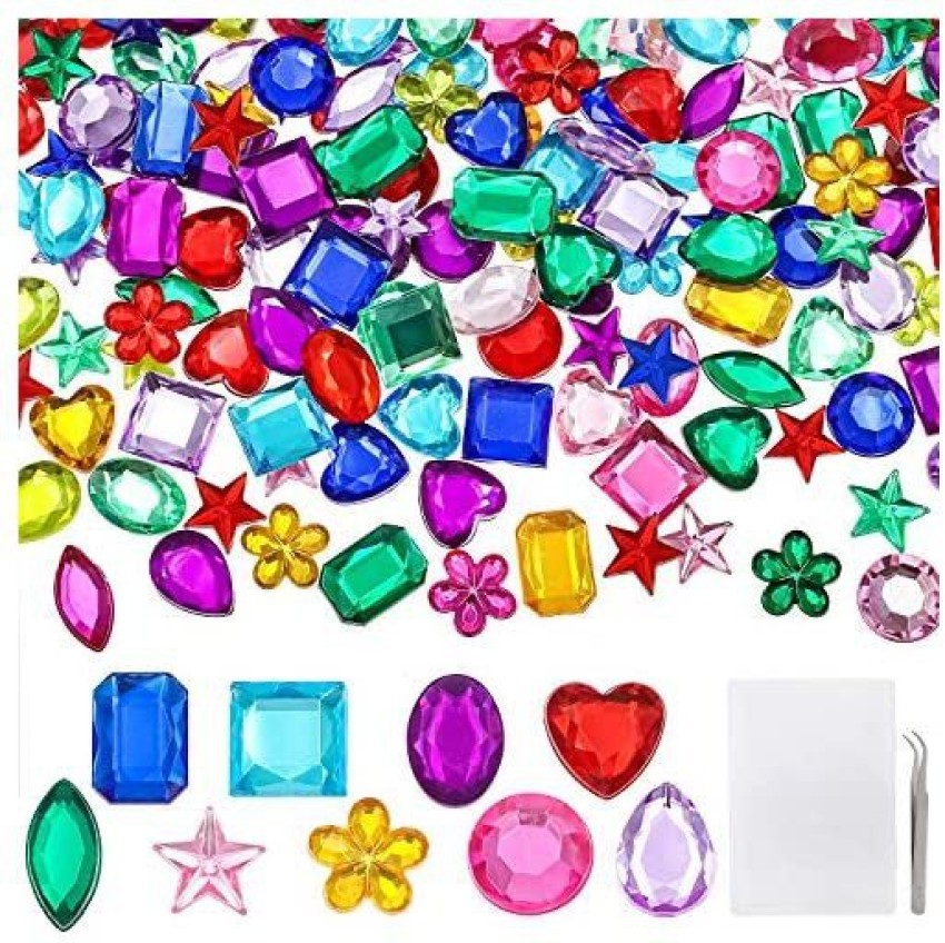 YIQIHAI 360pcs Craft Gems Jumbo Jewels Acrylic Flatback