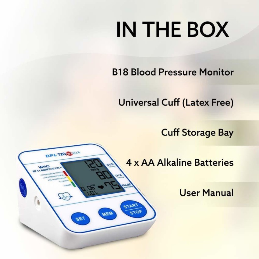 Complete Medical Full Automatic Blood Pressure Monitor With 4 AA