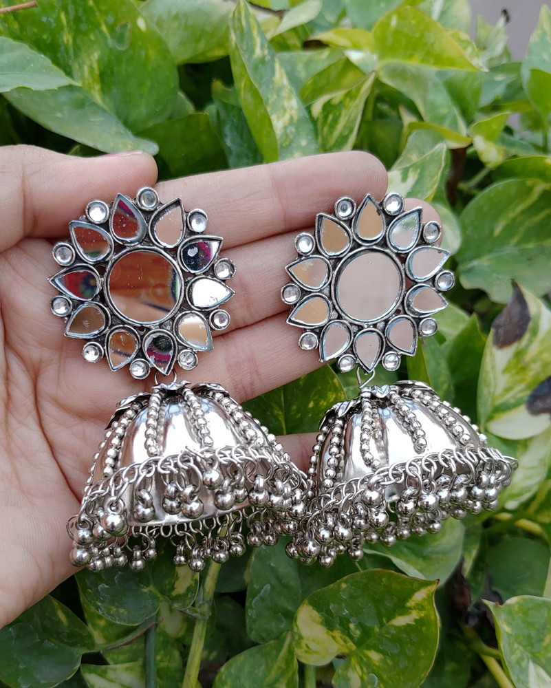 Mirror earrings flipkart discount