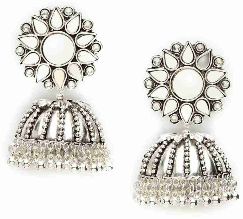 Silver cheap jhumkas flipkart