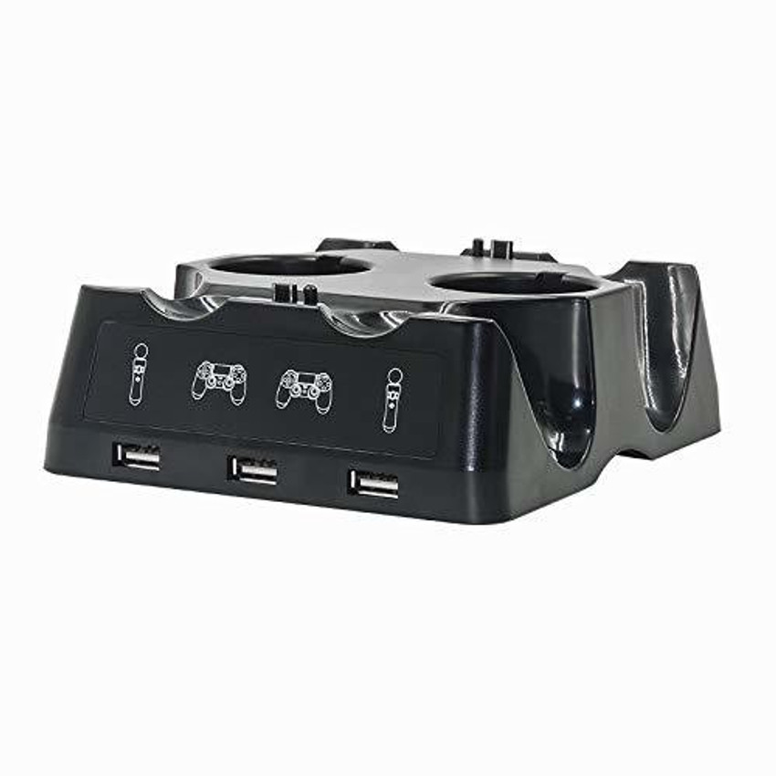 NEW WORLD Latest 4 in 1 PS4 Controller Charging Dock Charger for