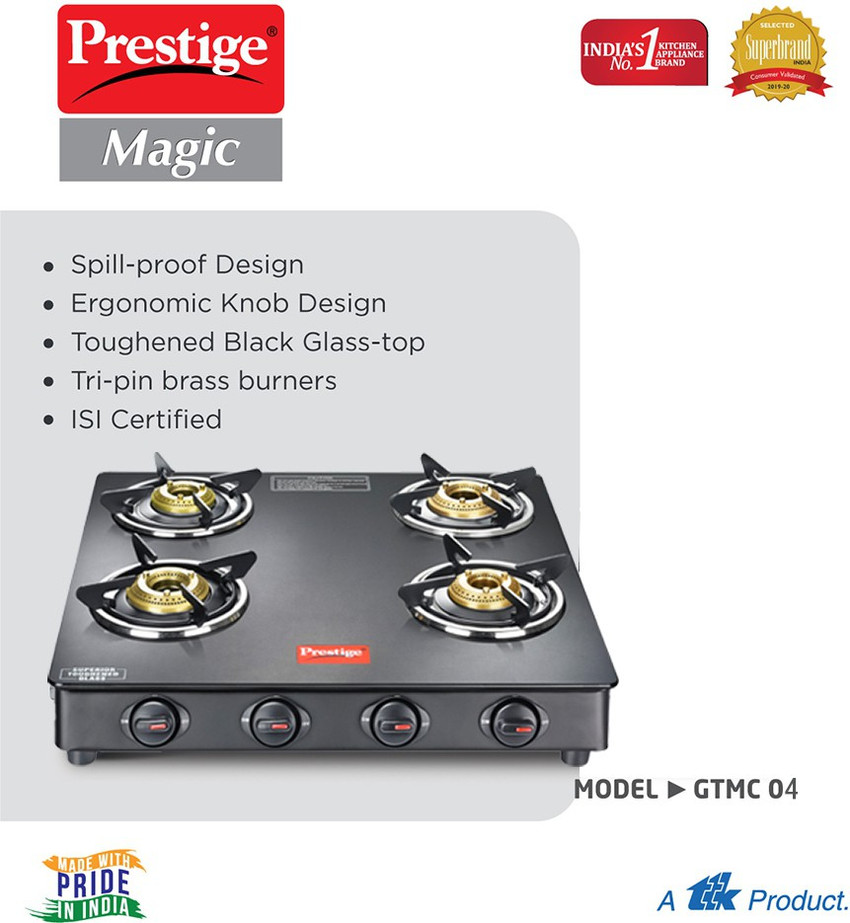 Prestige magic gas stove gtmc 04 l top