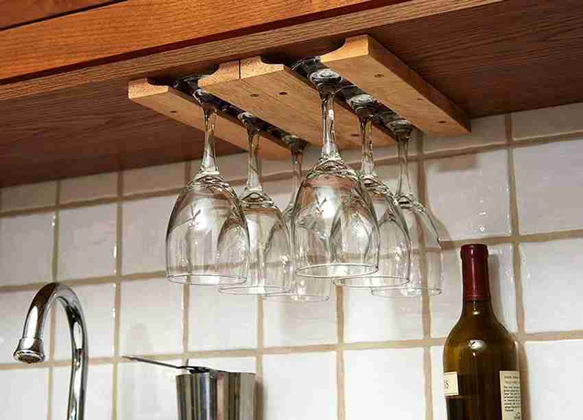 Wooden discount glass hanger