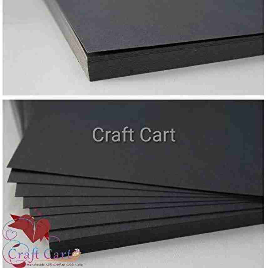 Card Thick Art Paper A4 Black 300 GSM - 10 Sheetss