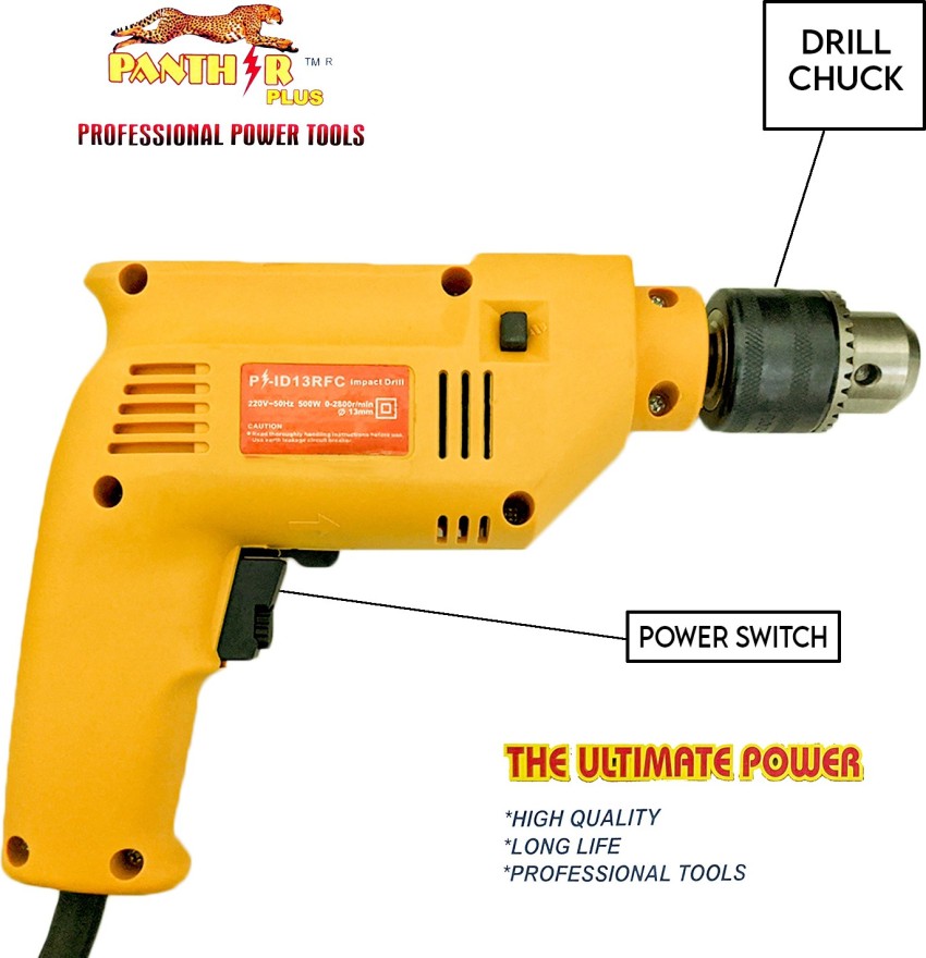 Inditools Heavy duty 550W 13mm reversible impact electric drill