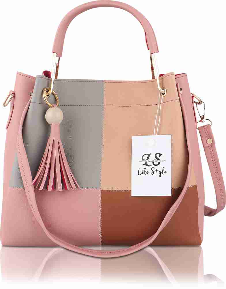 LIKE STYLE Pink Shoulder Bag Women hand bag Pink Price in India Flipkart