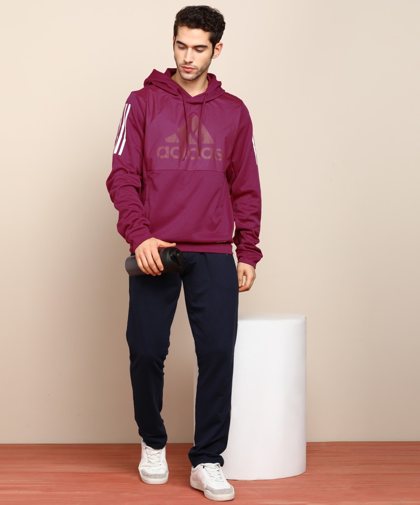 Adidas originals outline outlet hoodie in maroon