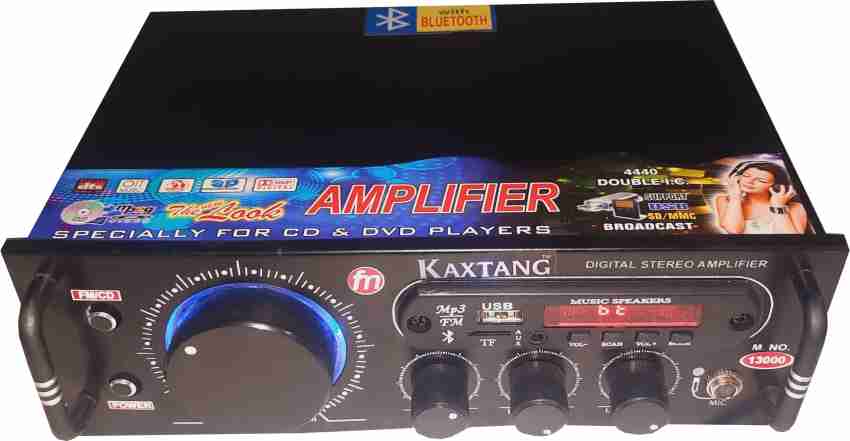 Kaxtang Black 4 Channel Bluetooth Amplifier With Remote, Digital Stereo  With Bt