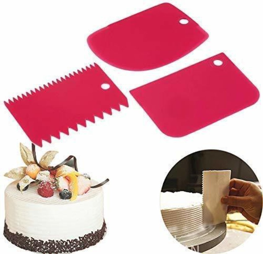 Plastic Dough Scraper Knife Smooth Pastry Spatula Baking Tool 3PCS Cake  Cutter N