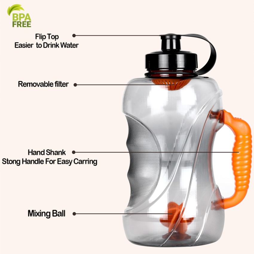 FitPro HULK SPORTS GALLON BOTTLE 1.5LTR with mixer ball & strainer