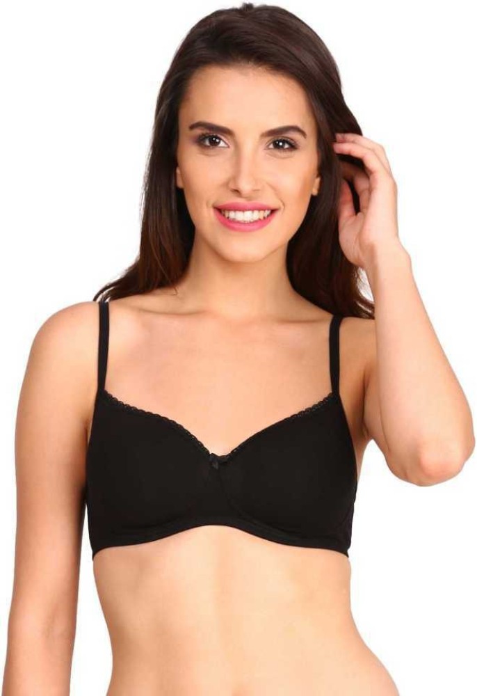 Buy Jockey 1723 Women's Wirefree Padded Super Combed Cotton Elastane  Stretch Medium Coverage Lace Styling T-Shirt Bra with Adjustable  Straps_Mocha_30B at