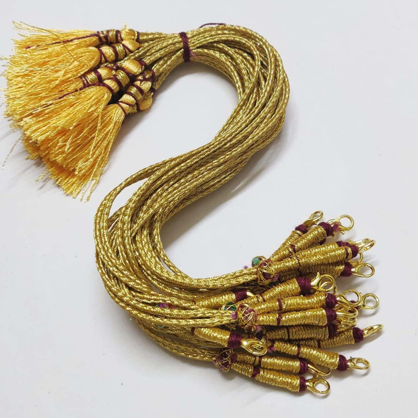 Silk thread sales tassel necklace