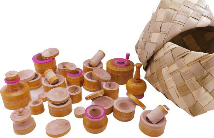 Wooden store choppu set